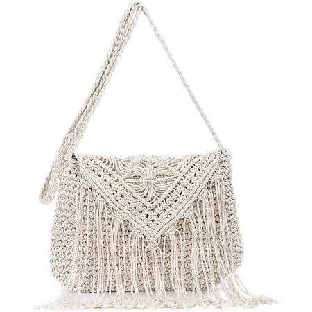 Retro Crochet Crossbody Shoulder Bag