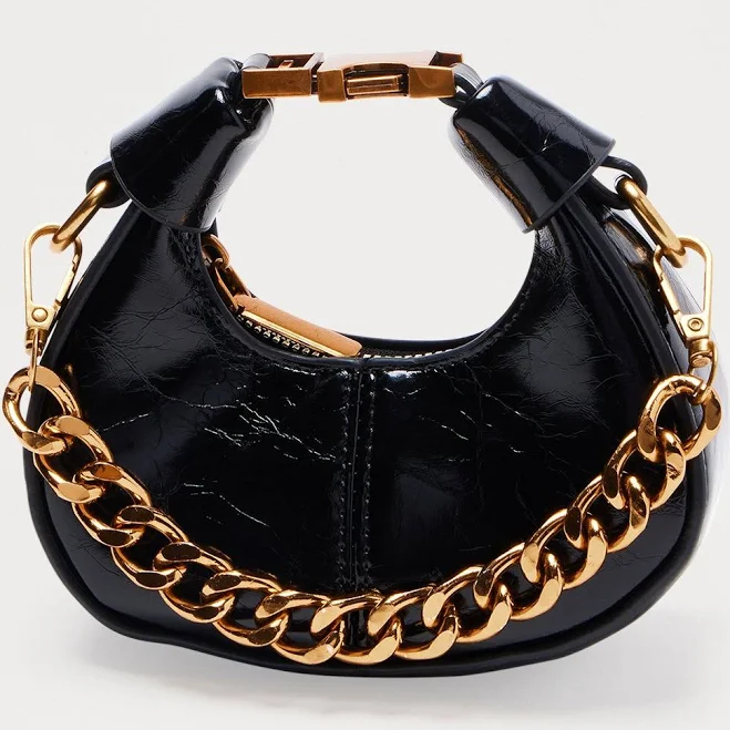 Fashion Nova Lil' Link Mini Faux Leather Clutch