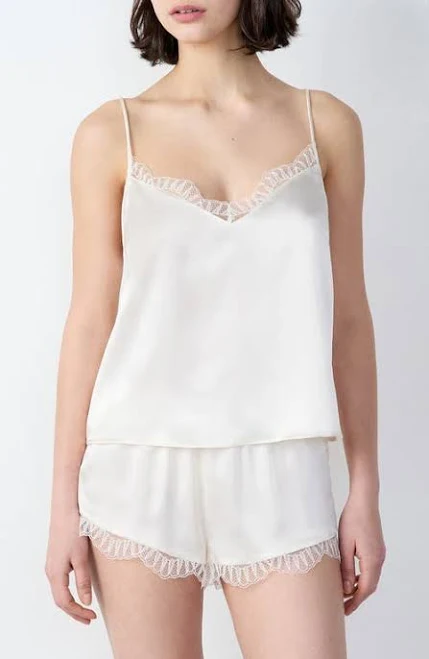 Etam Washable Silk Camisole with Lace Details