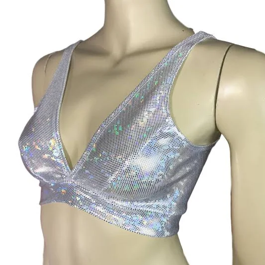 Shattered Glass Holographic Bralette