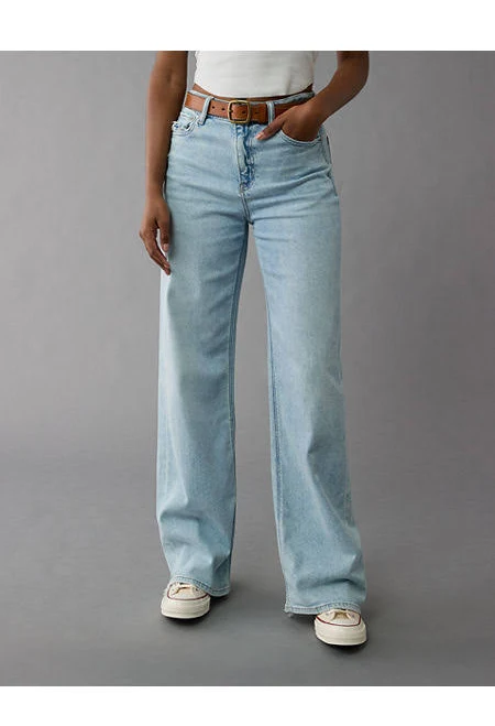 AE Dreamy Drape Stretch Super High-Waisted Baggy Wide-Leg Jean