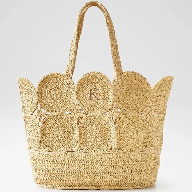 Soleil Handwoven Raffia Tote