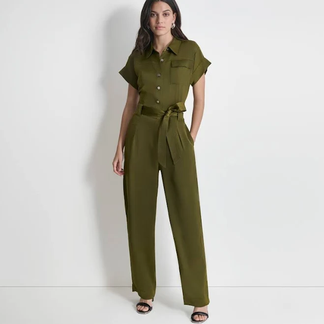 Women's Dkny Utility Glazed Jumpsuit