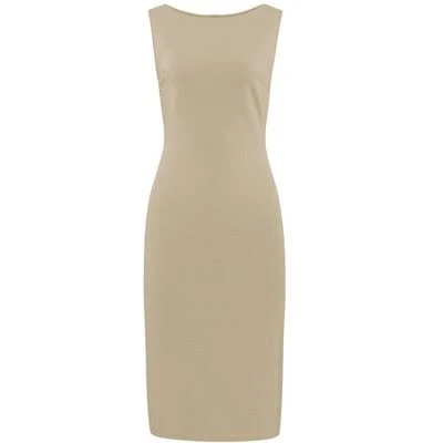 Women's Sleeveless Boat Neck Sheath Dress