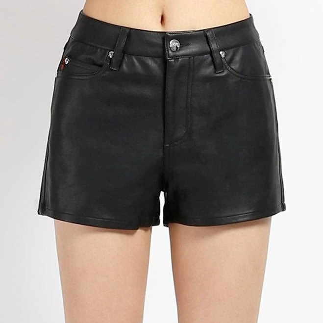Faux Leather High Waist Shorts