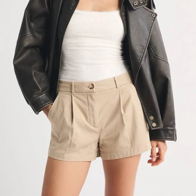 Abercrombie & Fitch Women's High Rise Tailored Shorts