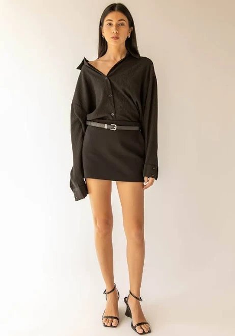 Oak + Fort Ponte Knit Mini Skirt