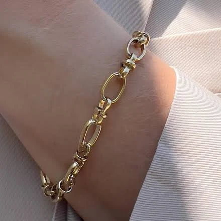 Vintage Chunky Oval Link Bracelet