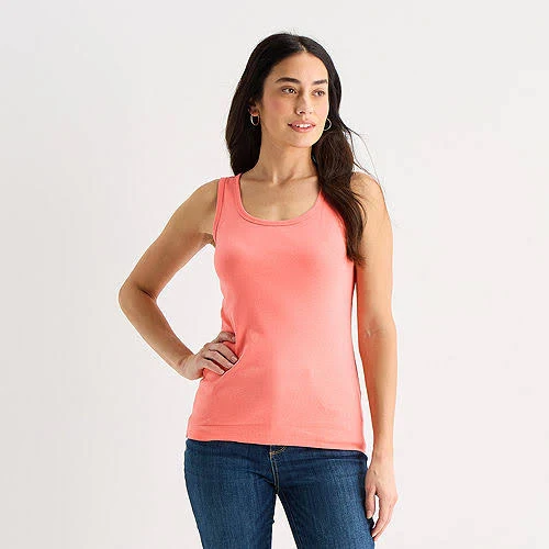 St. John's Bay Women's Scoop Neck Sleeveless Tank Top