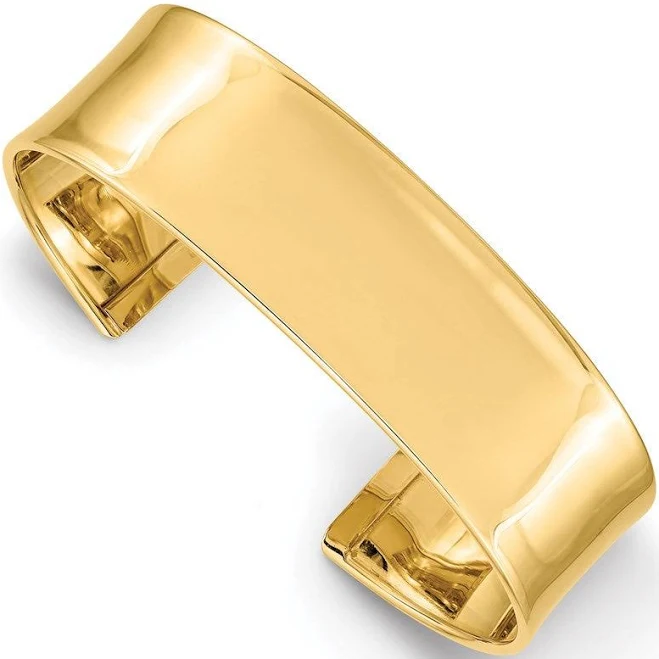 14K Polished Cuff Bangle