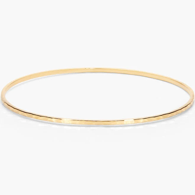 Brook and York Women's Dainty Thin Gold Bangle Bracelets