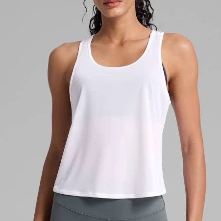 CRZ YOGA Women's Relaxed Fit Breathable Mesh Tank