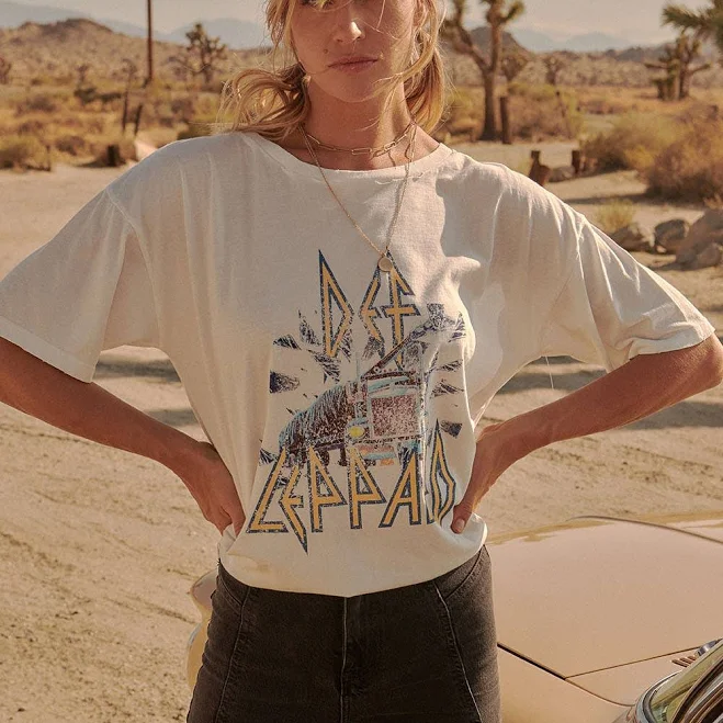 Promesa Def Leppard Oversize Graphic Tee