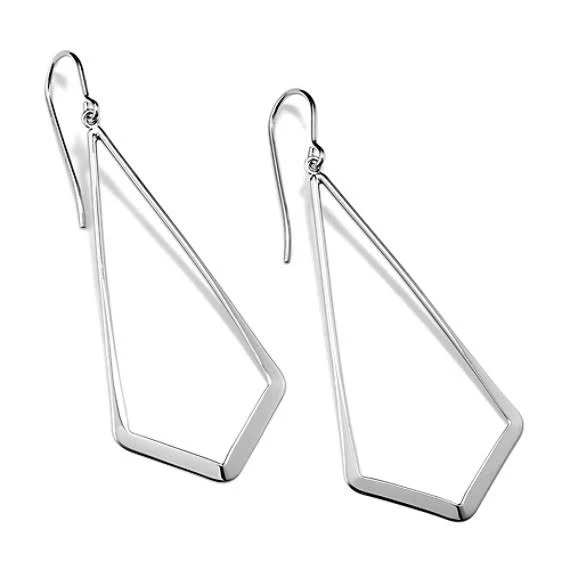 Sterling Silver Geometric Dangle Earrings