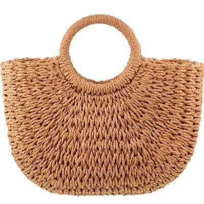 Narwey Straw Rattan Woven Tote Bag