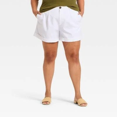 A New Day Women's High-Rise Tailored Linen Shorts
