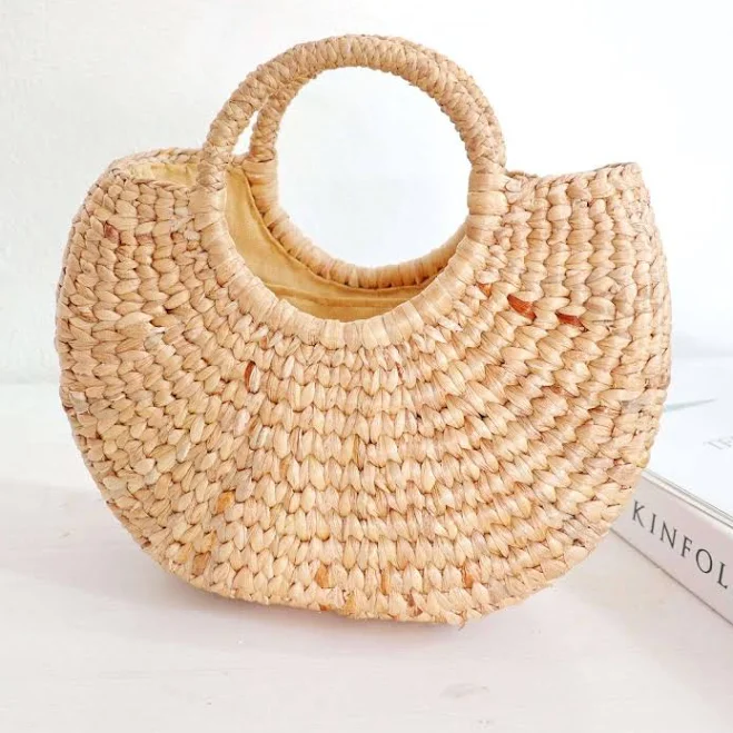 KAWEE Artisan Woven Straw Basket Bag