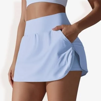 Anna-Kaci Women's High Waist Athletic Skort with Built-in Shorts and