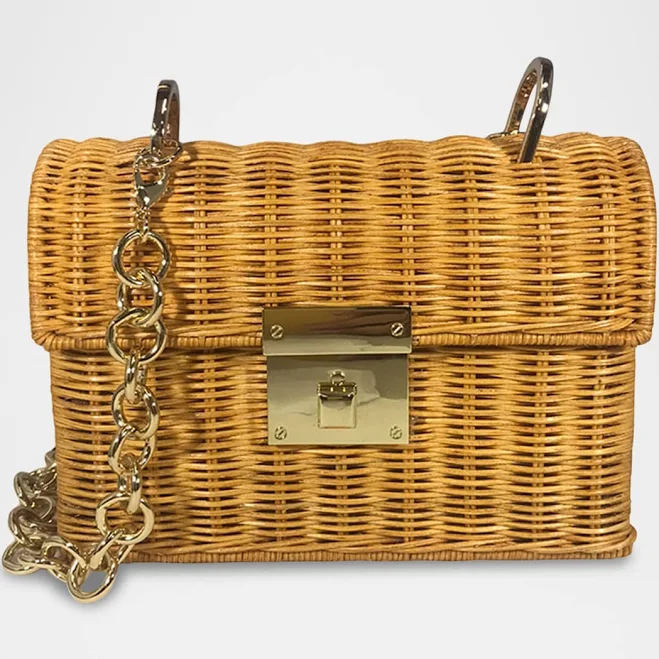 Gabriela Baby Rattan Crossbody Bag