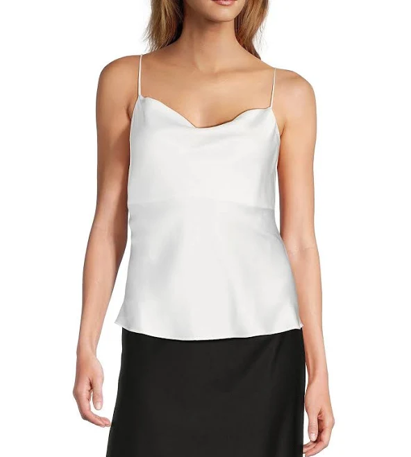 Antonio Melani Lila Silk Cowl Neck Cami Tank