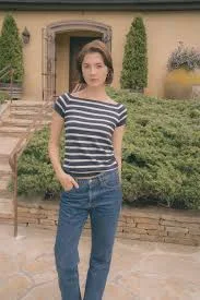 Olympia Top - Navy and White Stripes / S