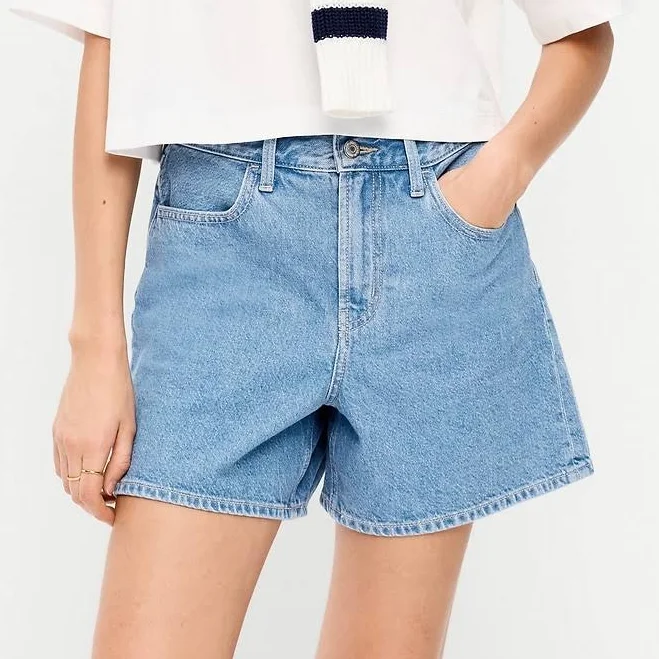 Old Navy Women's High-Waisted Baggy Jean Shorts