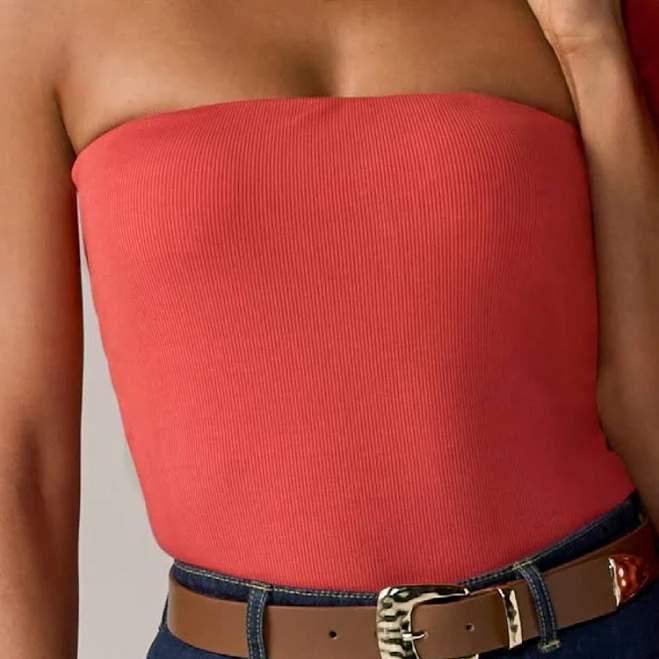 Boston Proper So Essential Ribbed Strapless Tube Top