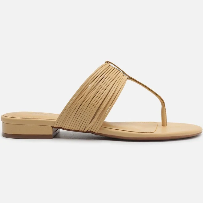 Arezzo Women's Elani Round Toe Leather Sandals