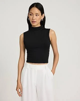 Express Women's High Compression Mock Neck Tank Top