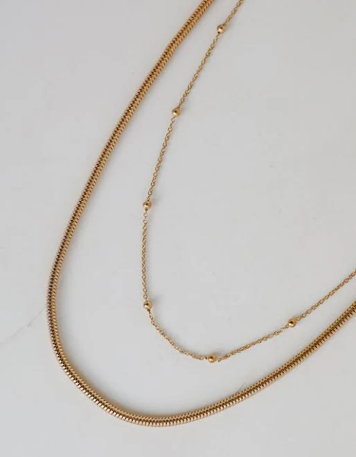 Dainty Gold Layered Chain Necklace