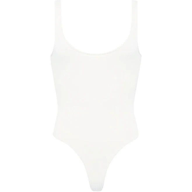 L'AGENCE Women's Nica Scoop-Neck Rib-Knit Bodysuit