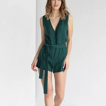 Linen Jumpsuit with Belt