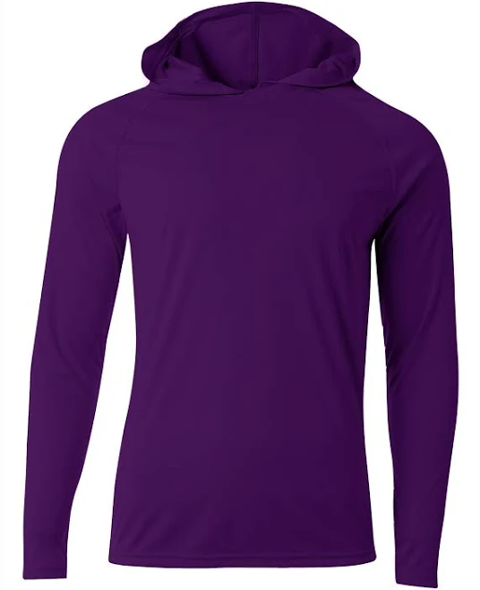 A4 Men's Cooling Performance Long Sleeve Hooded Tee