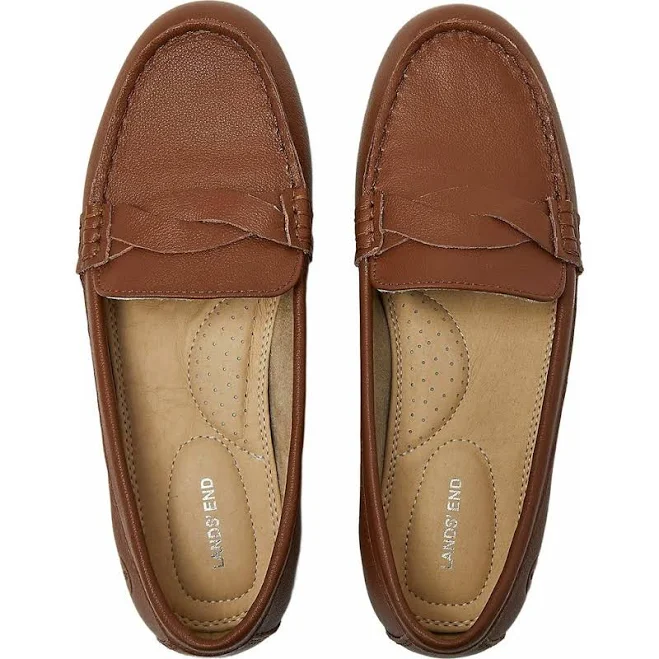 Lands' End Women's Comfort Slip On Leather Loafers