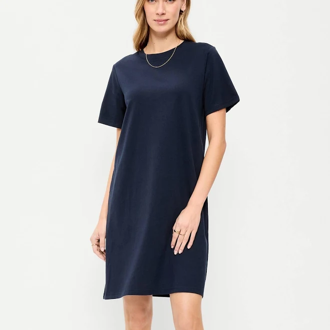 Old Navy Women's Vintage Crew-Neck Mini T-Shirt Dress