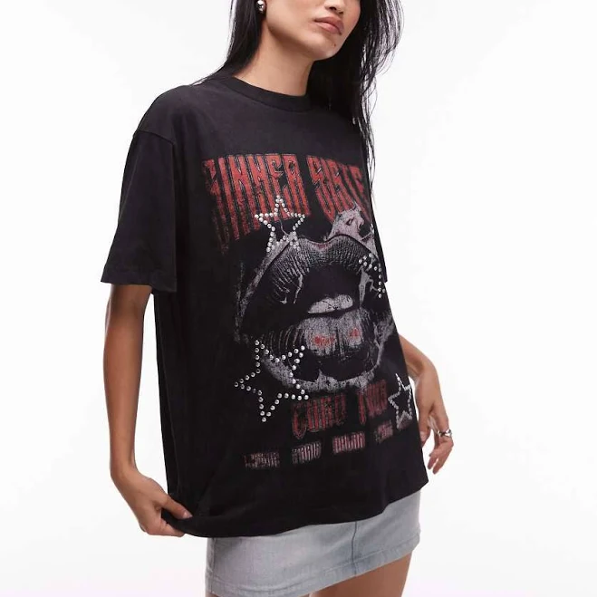 ASOS Oversized T-Shirt with Band Graphic