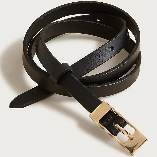 J.Crew Women's Skinny Italian Leather Belt