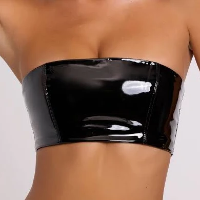 Oh Polly Vinyl Bandeau Bralette