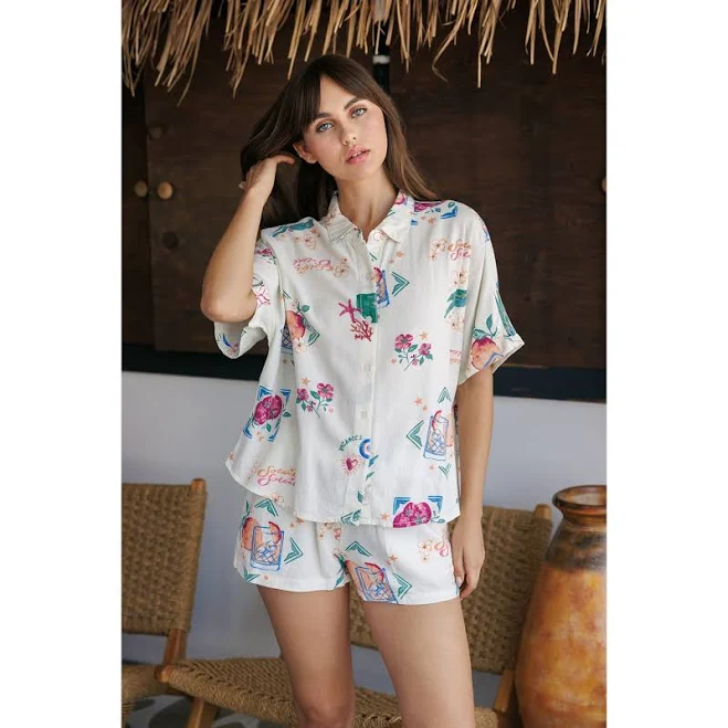 Tropical Tropical Linen Shirt & Short Set