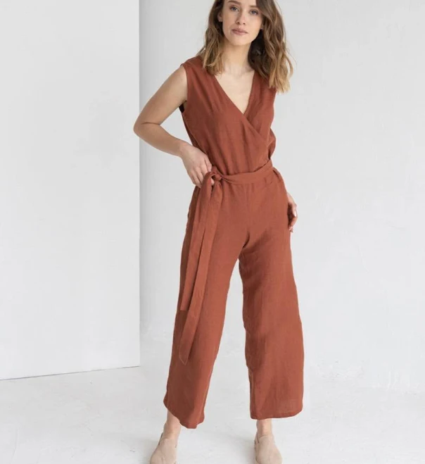 Rusty Linen Jumpsuit