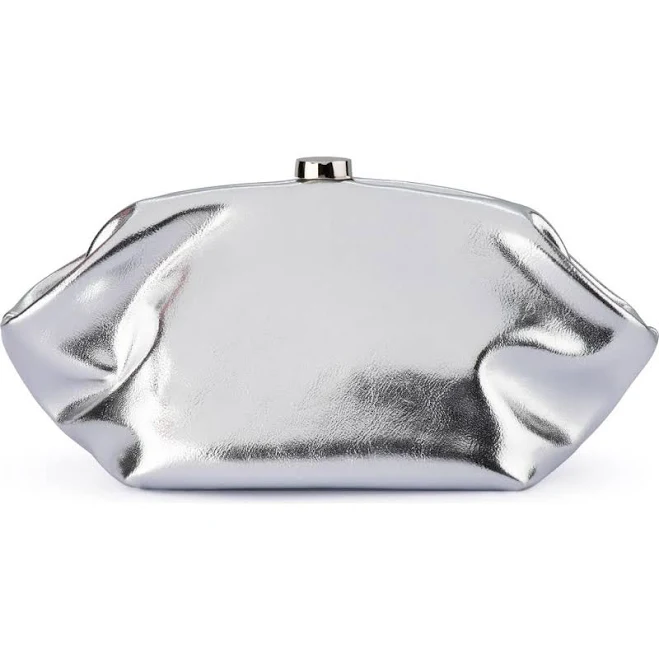 Olga Berg Tally Metallic Clutch