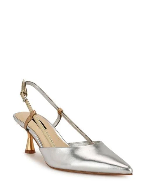 Nine West Women's Rhonda Kitten Heel Slingback Pumps