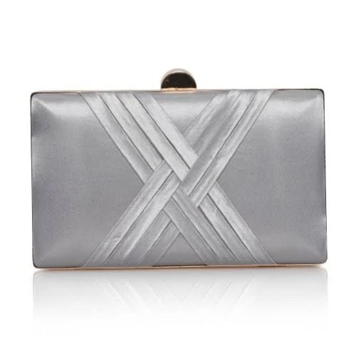 Perfect Bridal Bay Criss Cross Satin Clutch Bag