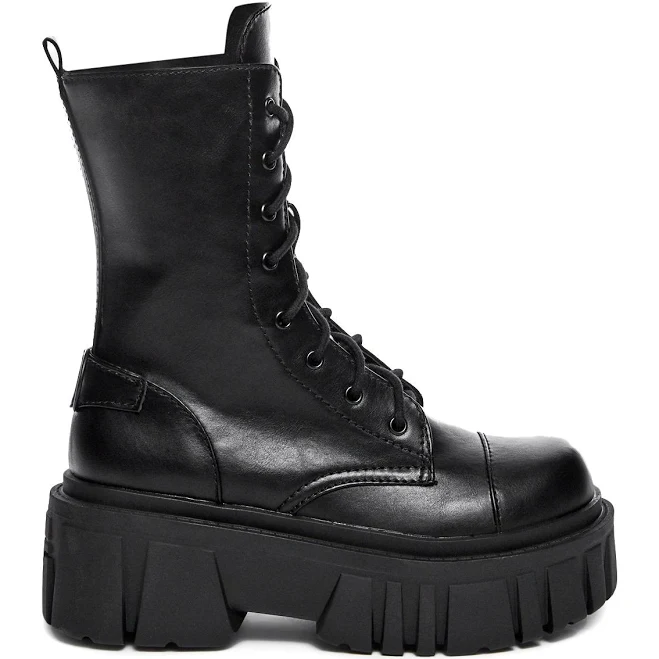 Current Mood Everyone's A Critic Combat Boots - BLACK / US 10