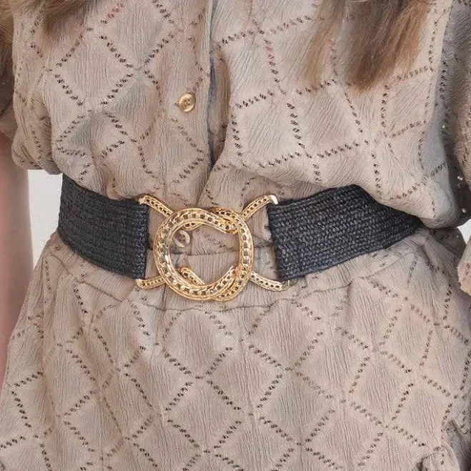 Woven Belt with Gold Clasp
