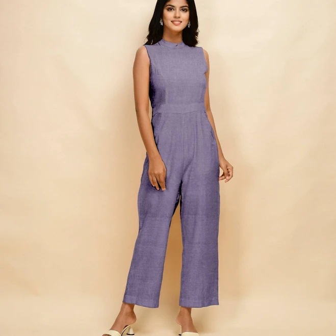 Princess Linen Sleeveless Jumpsuit