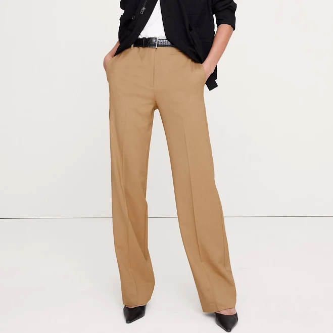Banana Republic Women's High-Rise Modern Straight Italian Wool Pants