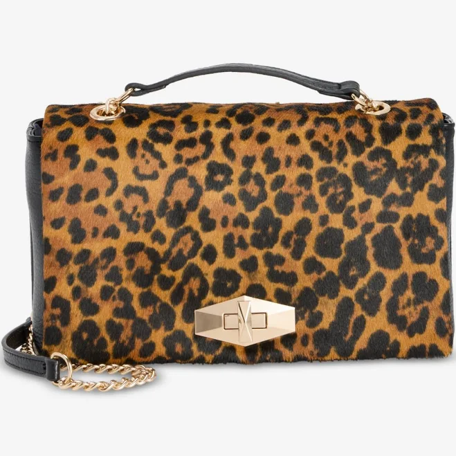 INC International Concepts Women's Soft Ajae Leopard-Print Shoulder Bag