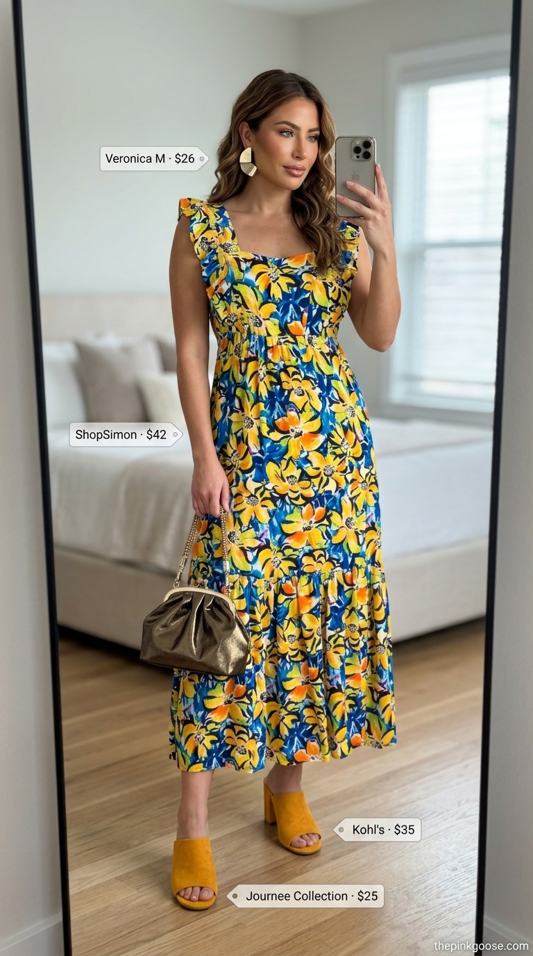 Bold cobalt blue abstract print A-line sleeveless dress for women 2026, ideal for art gallery openings.