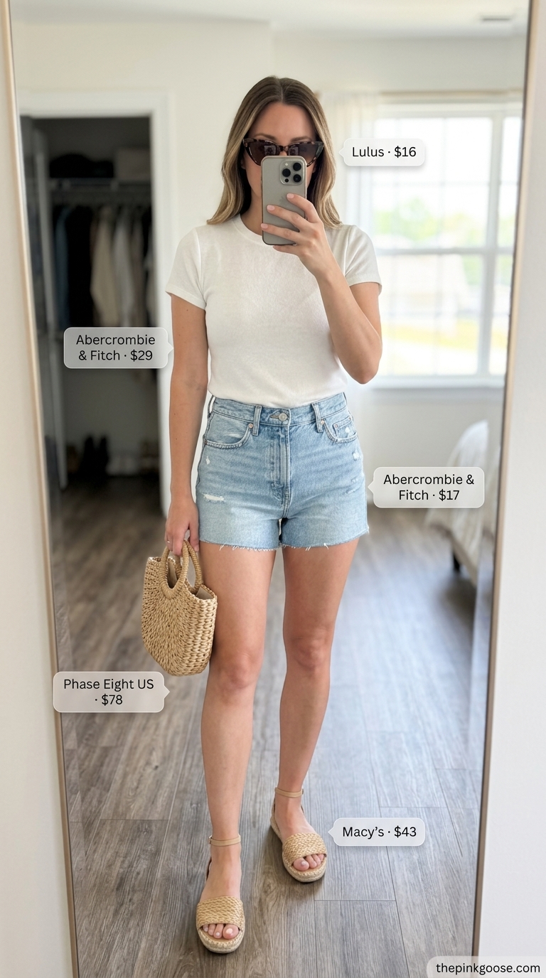 26 Chic Tucked In Summer T-Shirt Outfits for Women 2026 You'll Actually Love